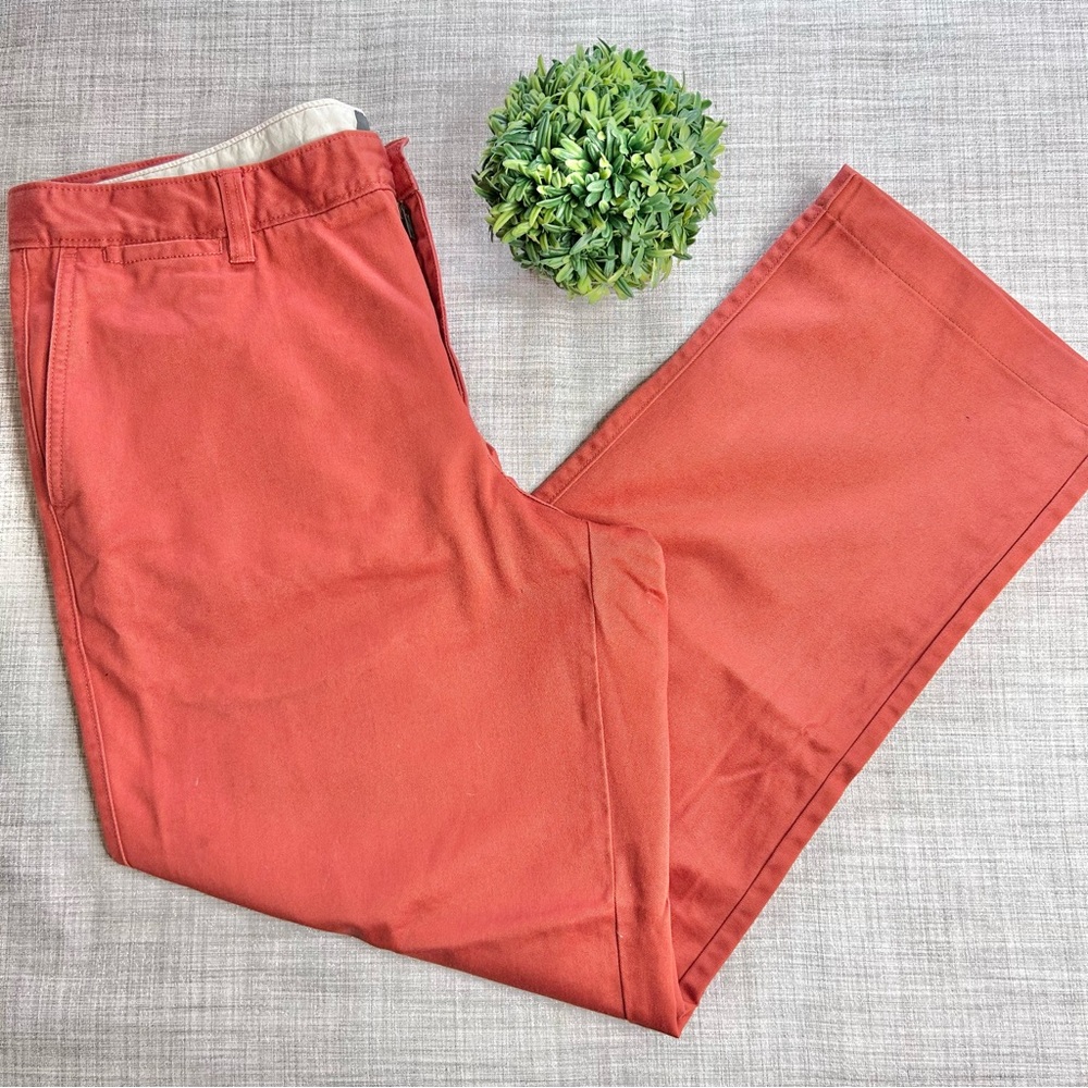 LLBean Signature 💯% cotton straight leg pants, terra cotta, 38x30, item 280865
